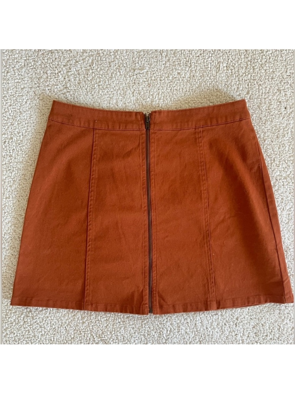 Forever 21 Terracotta summer fall STRECH Mini Skirt M